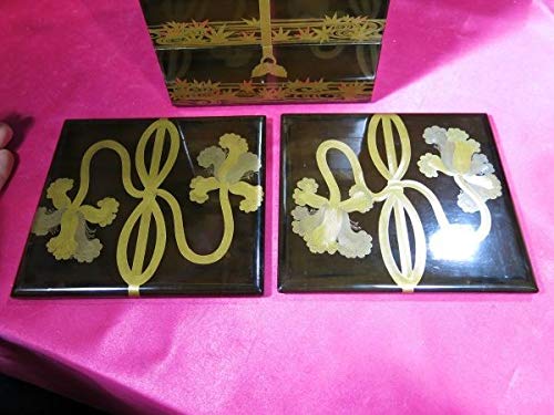 Amazon.co.jp: 龍田川蒔絵四方重箱江戸時代中期漆工蒔絵重箱漆器おせち